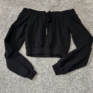 Elegant Black Off-the-Shoulder Sweater